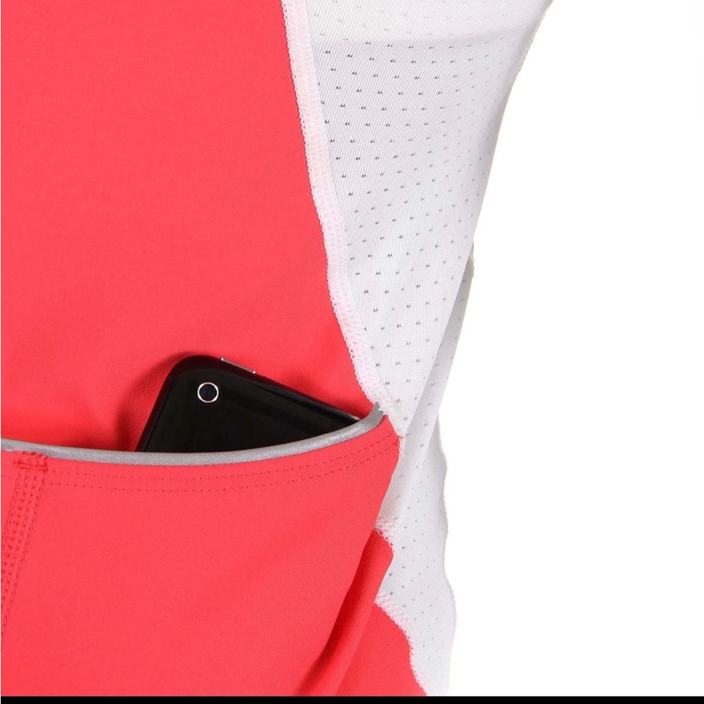 Nike Women’s Triathlon Tri Sports Tank Top - Coral & White Racerback Size Large - Picture 4 of 10